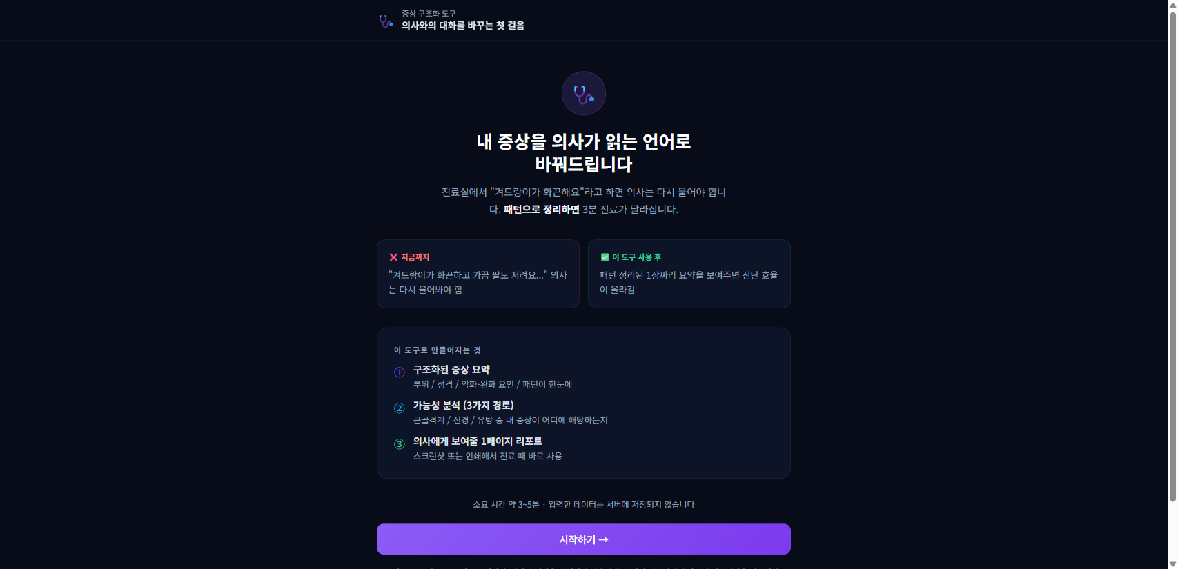 증상 구조화 도구