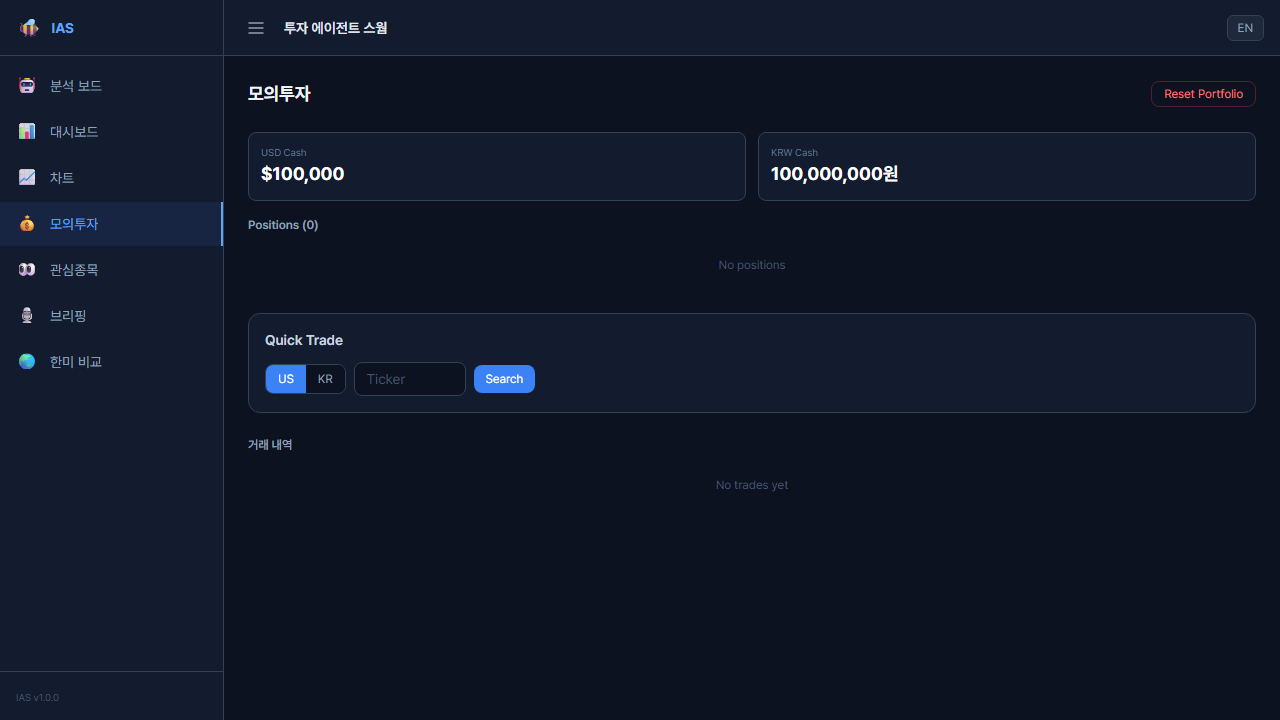 Investment Agent Swarm screenshot